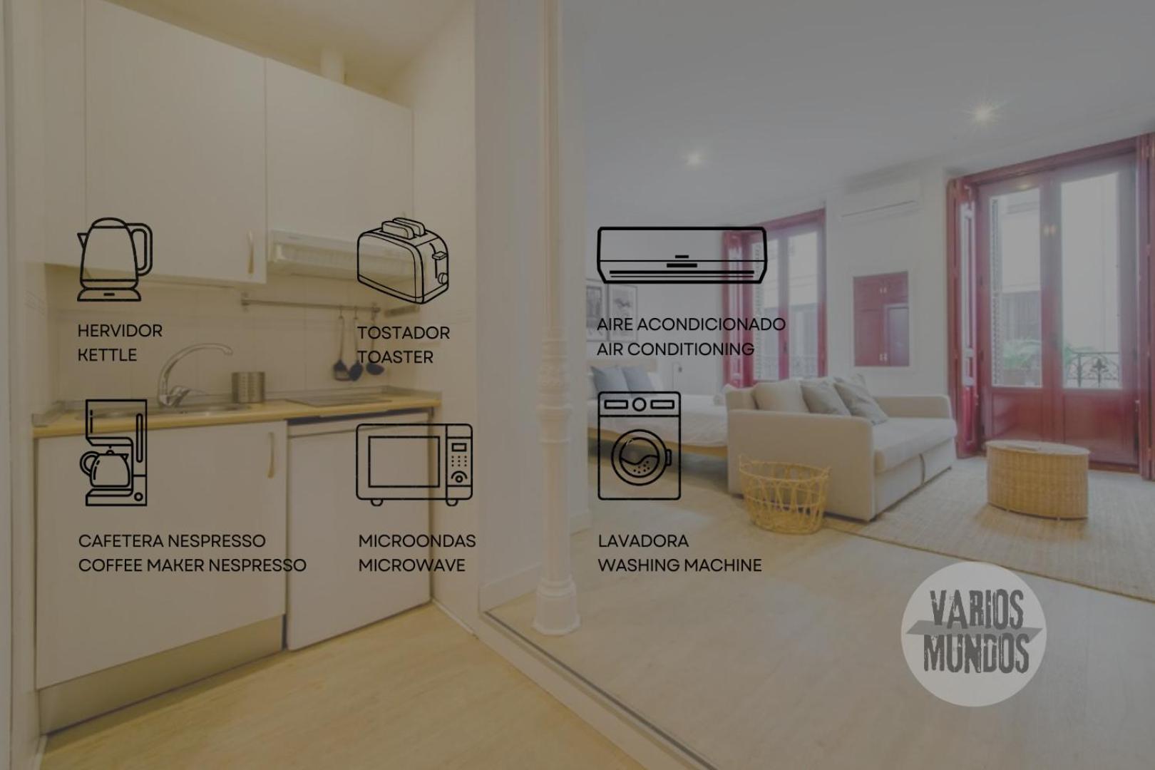 Beautiful Loft Para 3Pax En Huertas-Cortes Madrid Eksteriør billede